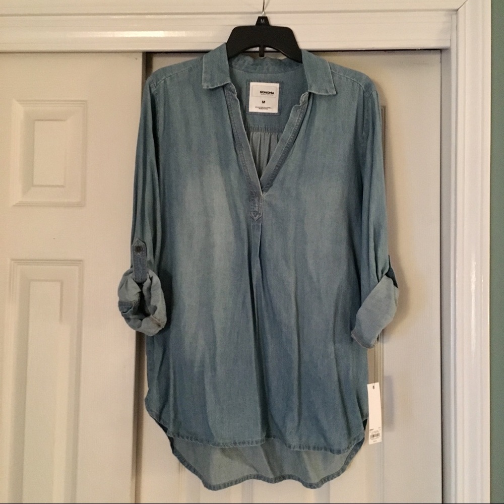 NWT Sonoma Chambray Shirt